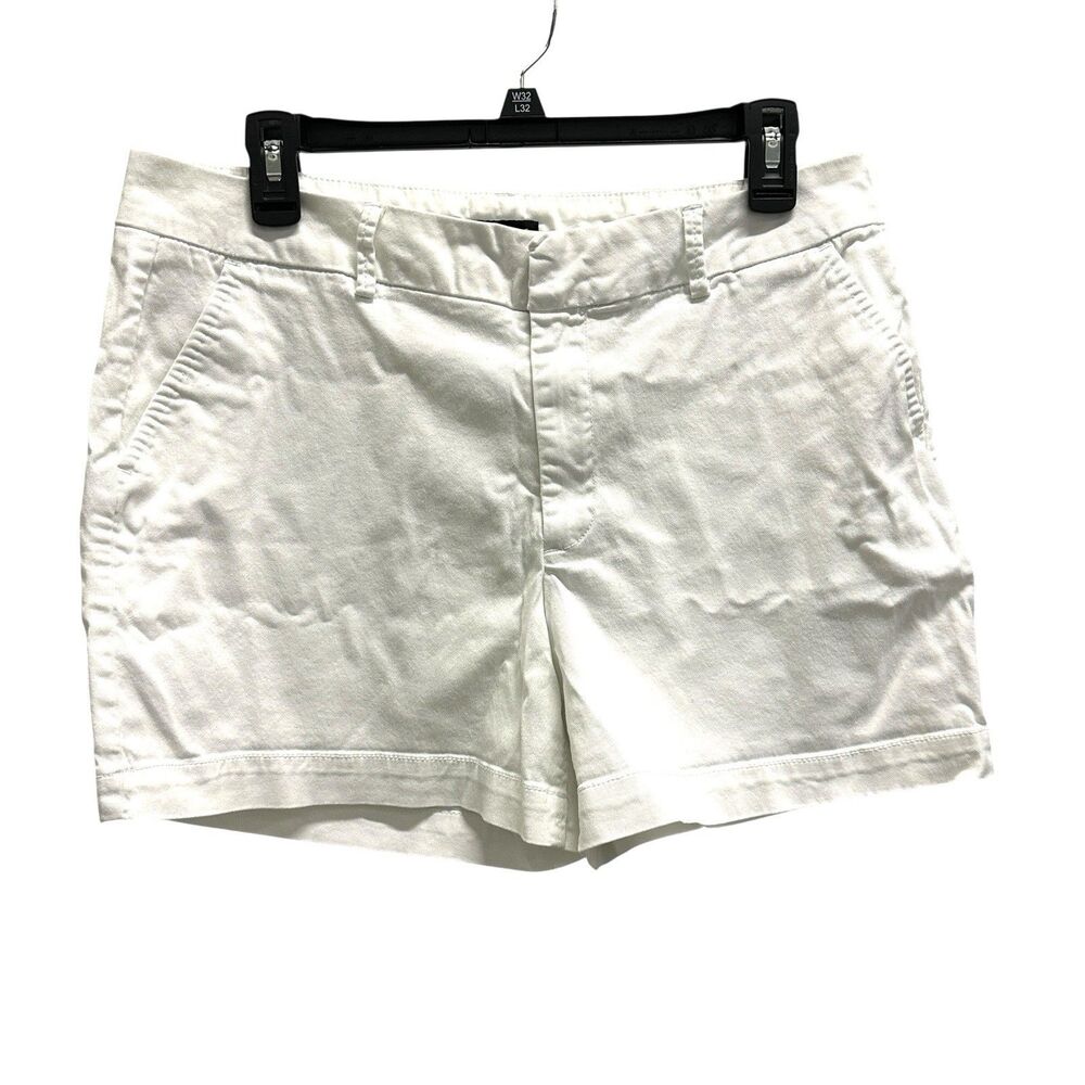 Saks Fifth Ave Womens 5th Ave Shorts Pockets Chino White Size US 12